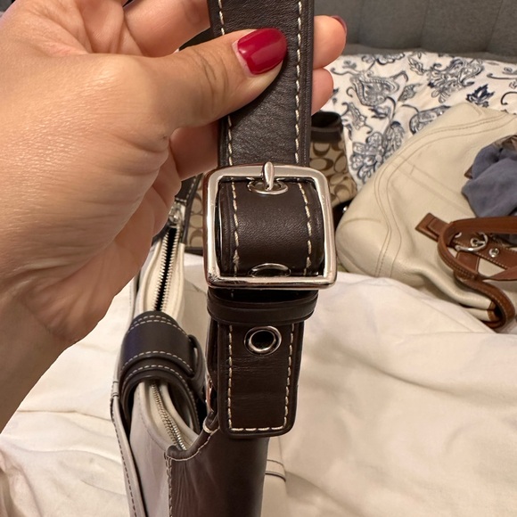 Vintage coach hampton ivory hobo shoulder handbag - Picture 7 of 7